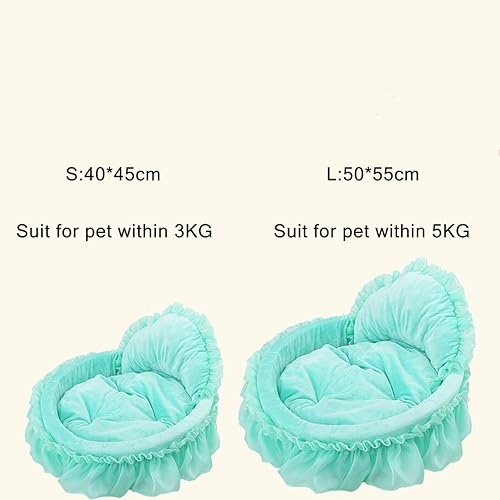 Miniatura 9 de WYSBAOSHU - Cama para mascotas con encaje y diseño de princesa, cama para perros y gatos