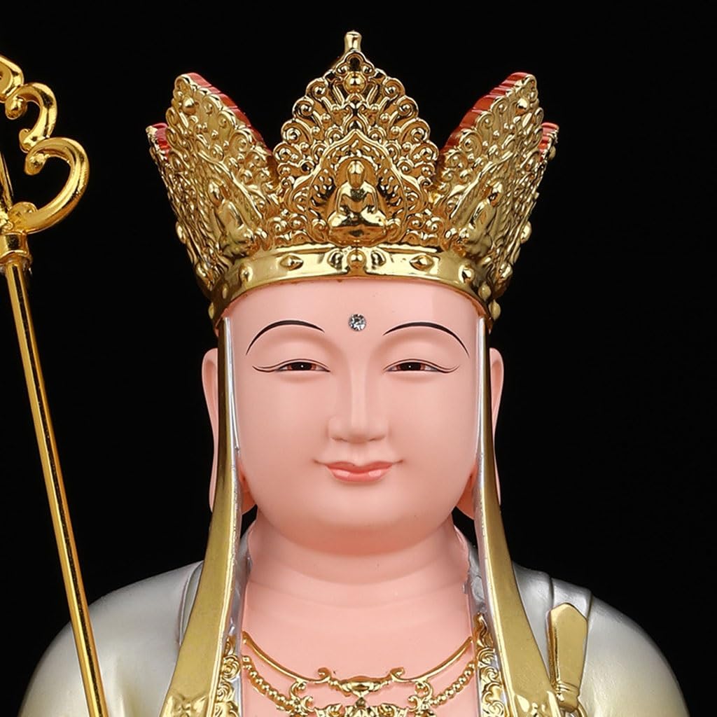 Posąg Buddy Do wnętrz Zen Malowana Żywica Figurki Bodhisattwy Do Kultu Domowego, Ozdoby Medytacyjne, Studium Salonu, Ozdoby Dekoracyjne Ozdoby Medytująca Statua Buddy Rzeźba