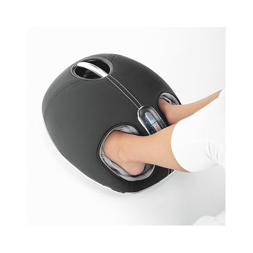 Brookstone F4 Shiatsu Foot Massager with Selectable Heat, Rollers and Air Compression