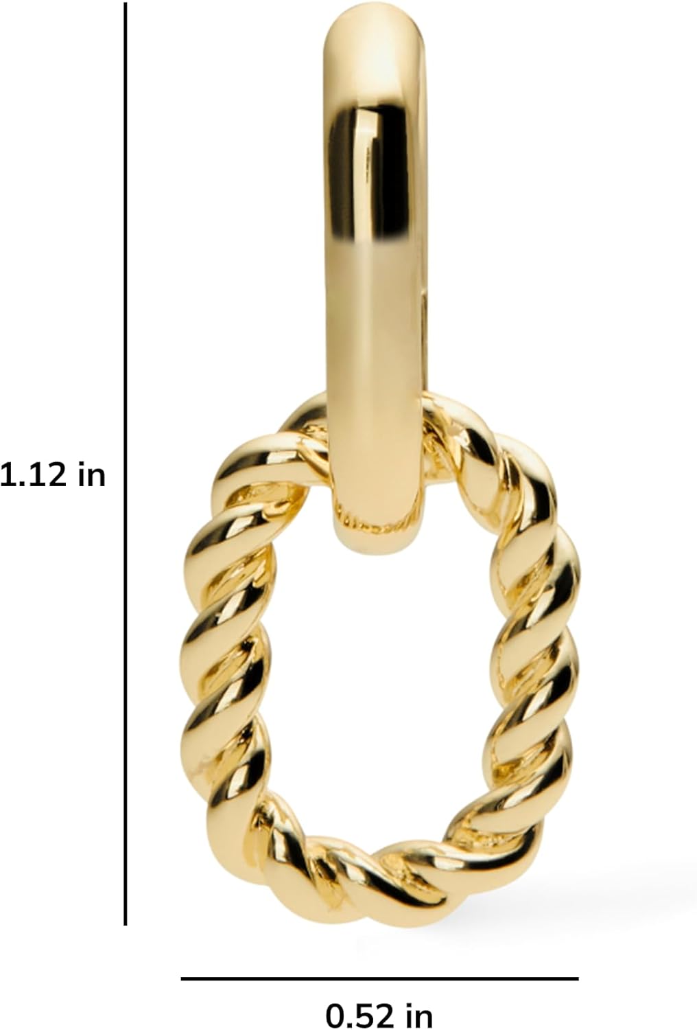 Ana Luisa Ash Double Hoop Earrings for Women - 14K Gold Plated, Silver & Two-Tone Drop Dangle Hoop Earring - Trendy Paperclip Link Huggie Hoop - Hypoallergenic, Water-Resistant & Tarnish-Free Jewelry - Image 5