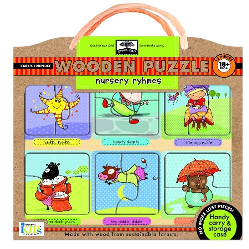 Nursery Rhymes Earth Friendly Puzzles With Handy Carry & Storage Case