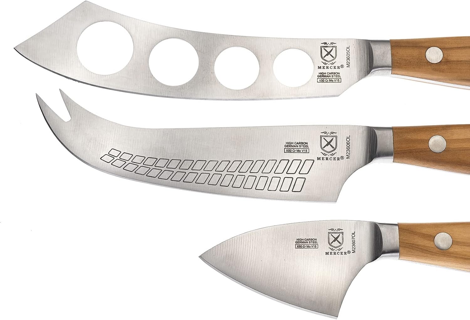 Mercer Culinary Renaissance Olive Wood Cheese Knife Set