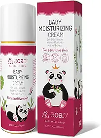 Creme facial infantil, creme hidratante calmante para bebês, nutritivo e hidratante, fórmula suave com manteiga de karité, camomila, leve, hipoalergênico, loção facial de bebê, segura para