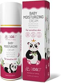 Creme facial infantil, creme hidratante calmante para bebês, nutritivo e hidratante, fórmula suave com manteiga de karité, camomila, leve, hipoalergênico, loção facial de bebê, segura para