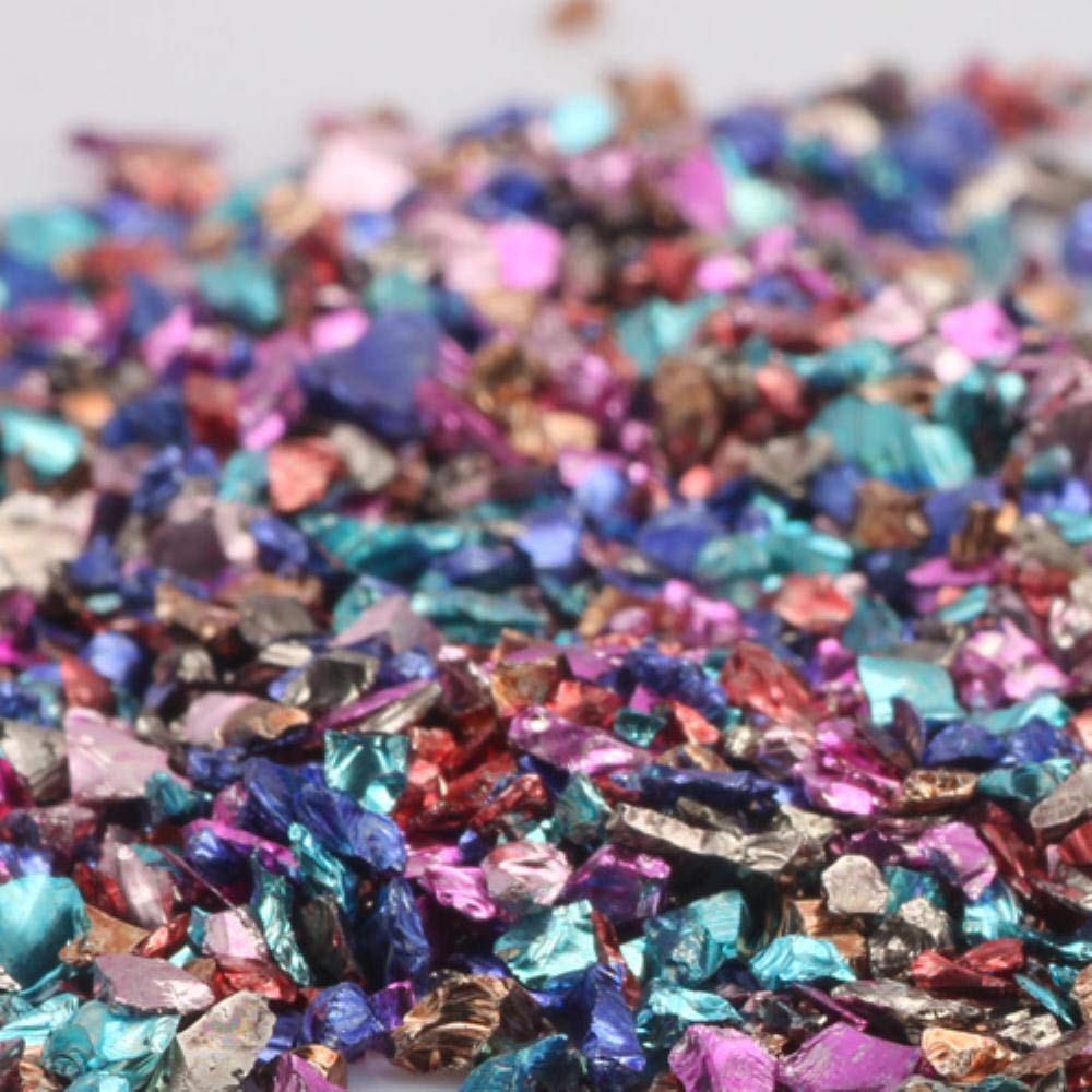 Free Shipping OlingArt 45g/lot Gold Silver Mixing Nail Art Crushed Glass Nail Stones Irregular Decoration DIY Necklace Pendant,BLSS02 Mix 45G