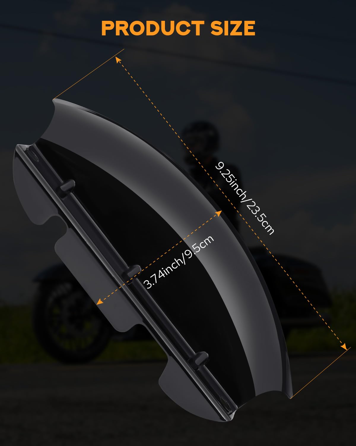 PBYMT Deflettore d'aria inferiore triplo albero compatibile con Harley Davidson Touring Street Glide Road Glide Electra Glide Road King FLH/T FLHX 2014-2023, nero lucido brillante