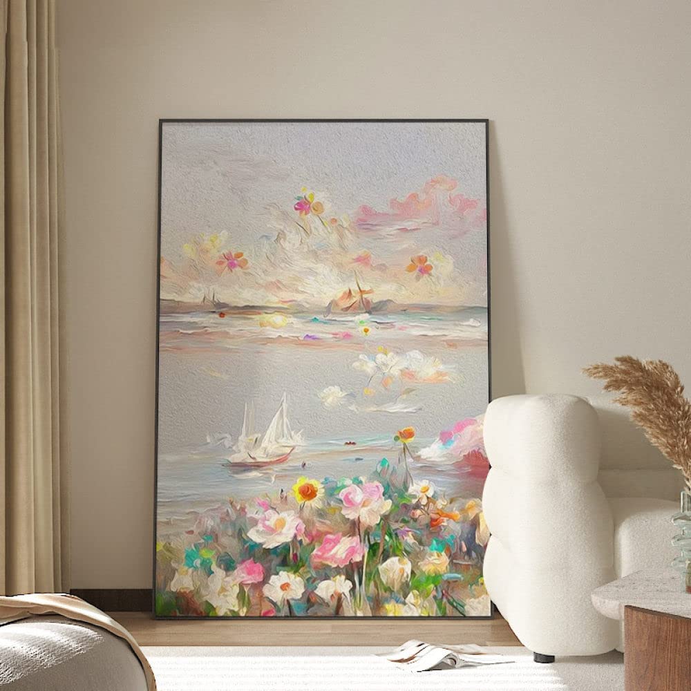Peintures à l'huile sur toile pour une ambiance de chambre zen