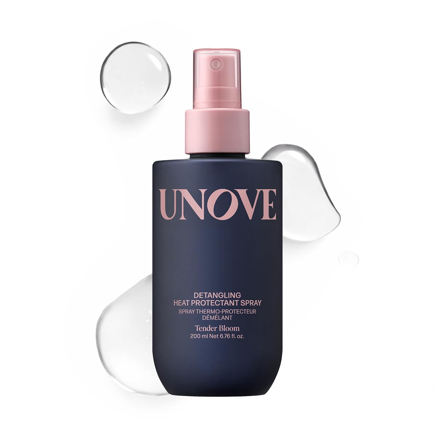 UNOVE Detangling Heat Protection Spray for Damaged Hair | Deep Hydration & Repair | Lightweight Leave-In Formula | Frizz Control | Smooth, Silky Finish | Quick Hair Care Solution, 200ml /6.8 fl.oz