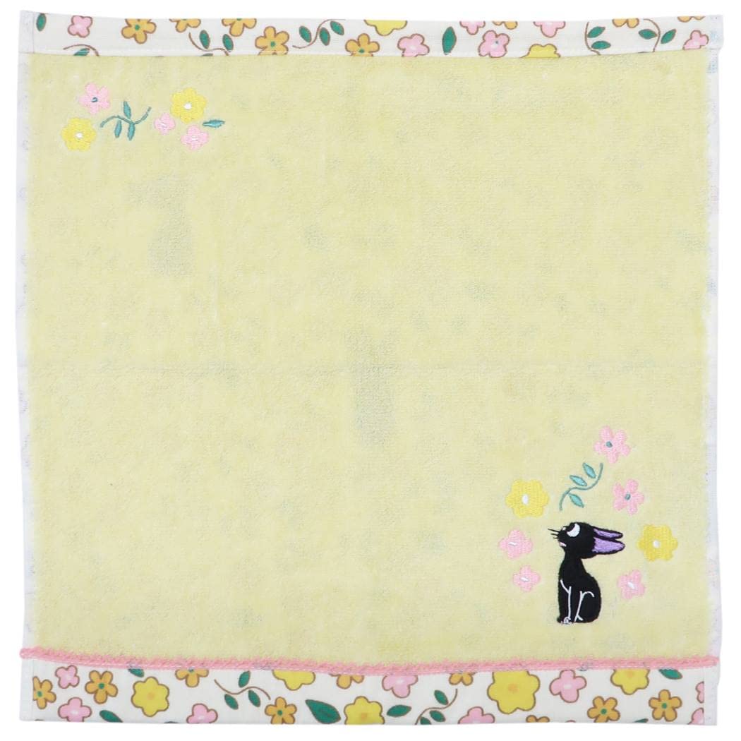 Kiki's Delivery Service Jiji Hand Towel Organic Cotton Gauze 14x13in Ghibli