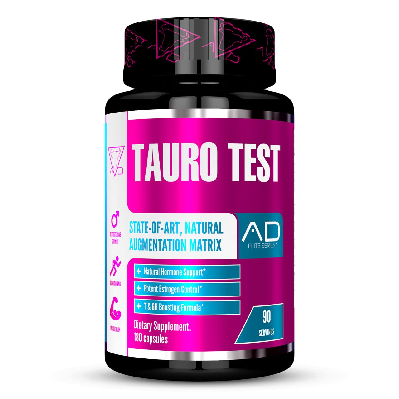 Project AD Tauro Test, Testosterone Support, Conditioning, Increased Muscle Growth and Protein Storage, Hormone Powerhouse (90 Servings)