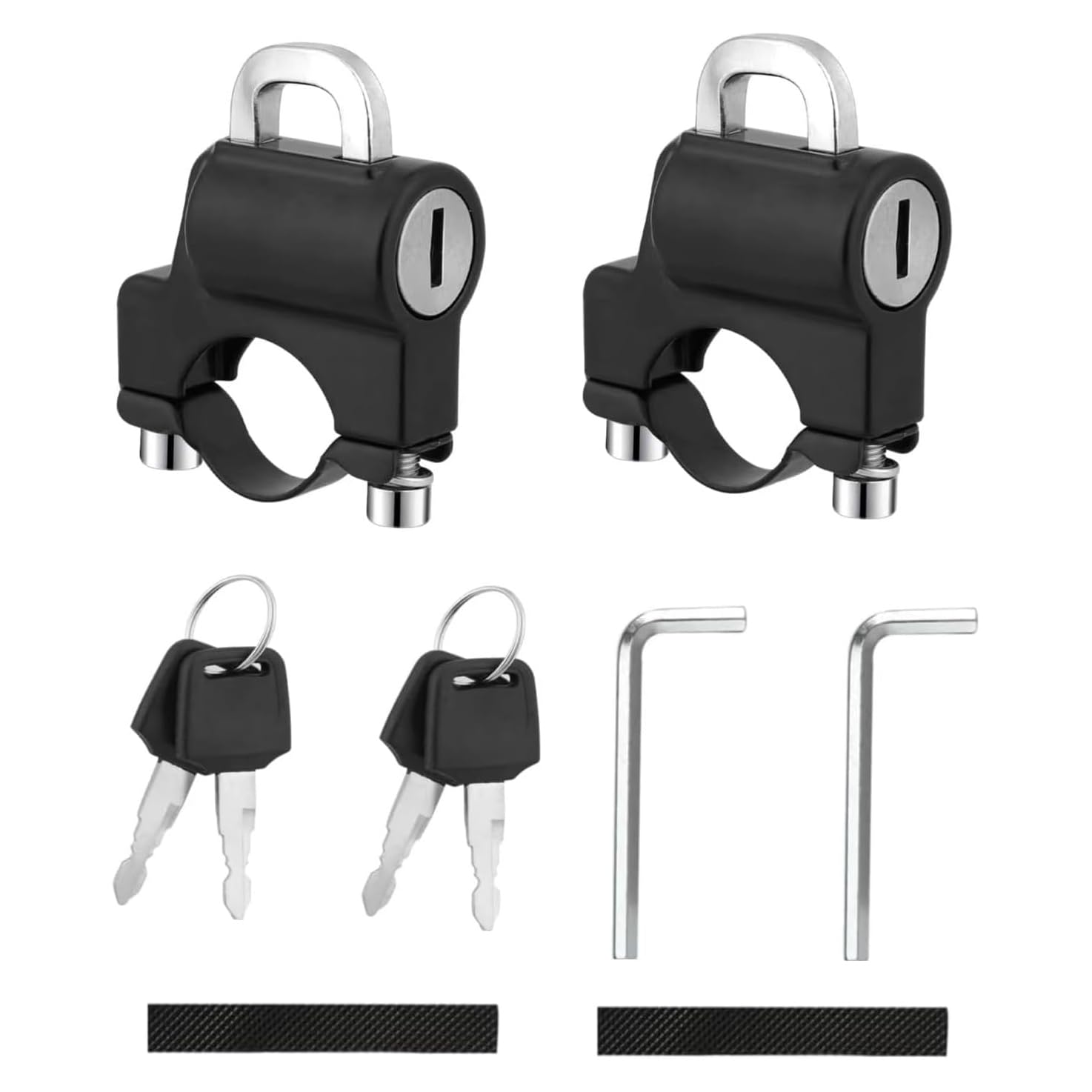 Zpeiran Universal Motorcycle Helmet Lock with 2 Keys,Metal Anti-Theft for 22-28mm Handlebars Fits Motorbike,Scooter & Bike Security Lock Accessory