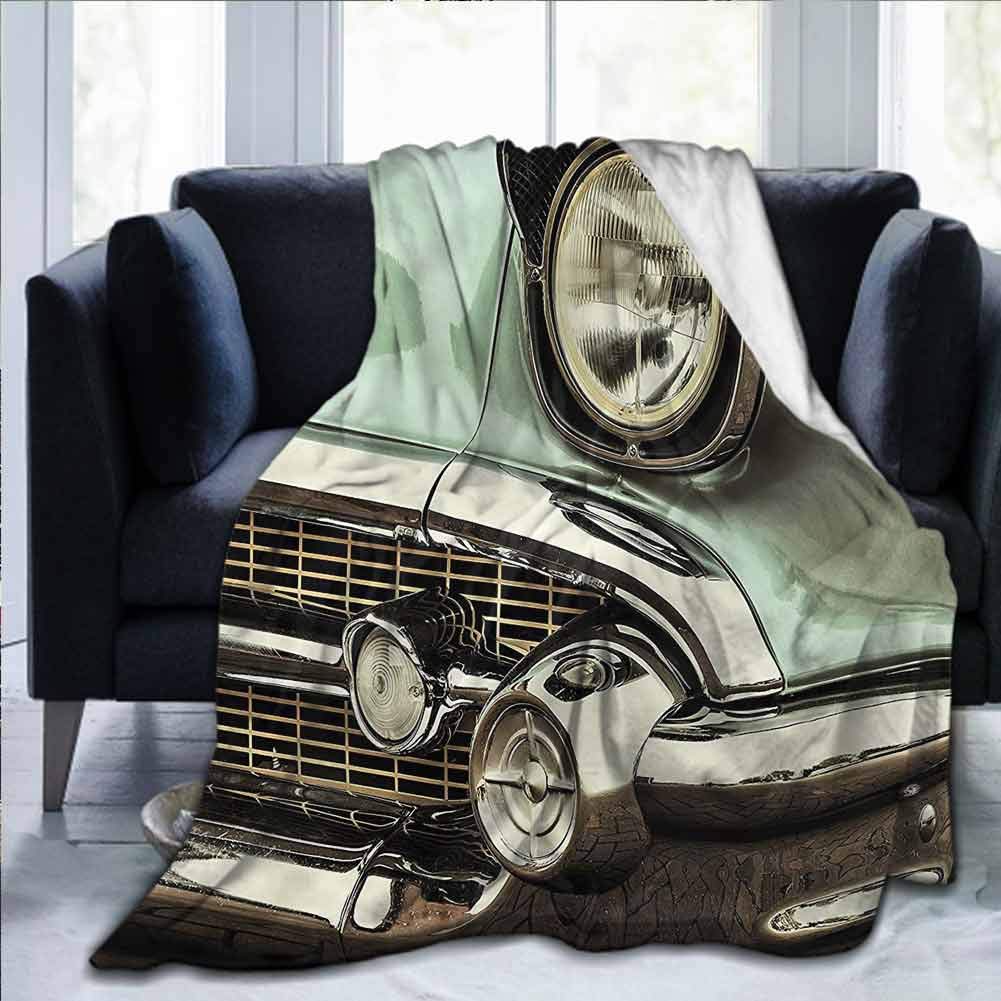SLLART Soft Bed Blanket 1950s,Classic Car Front Close Up,40"x50" for Bed Couch Sofa Lightweight Travelling Camping Throw for Kids Adult
