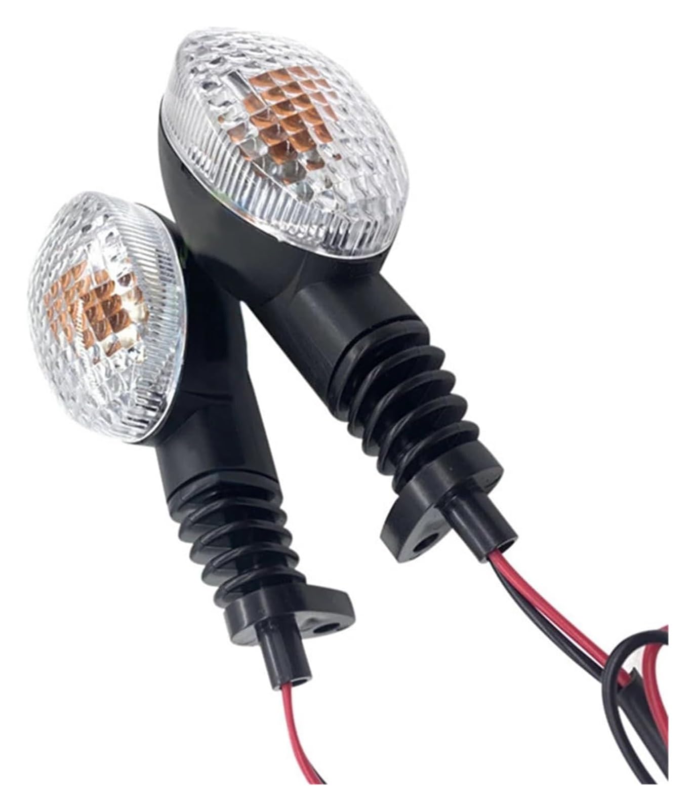 Indicatore di direzione Moto per Ninja per 250R per KLX250S Moto Indicatore di Direzione Luci Lampeggianti(Transparent)