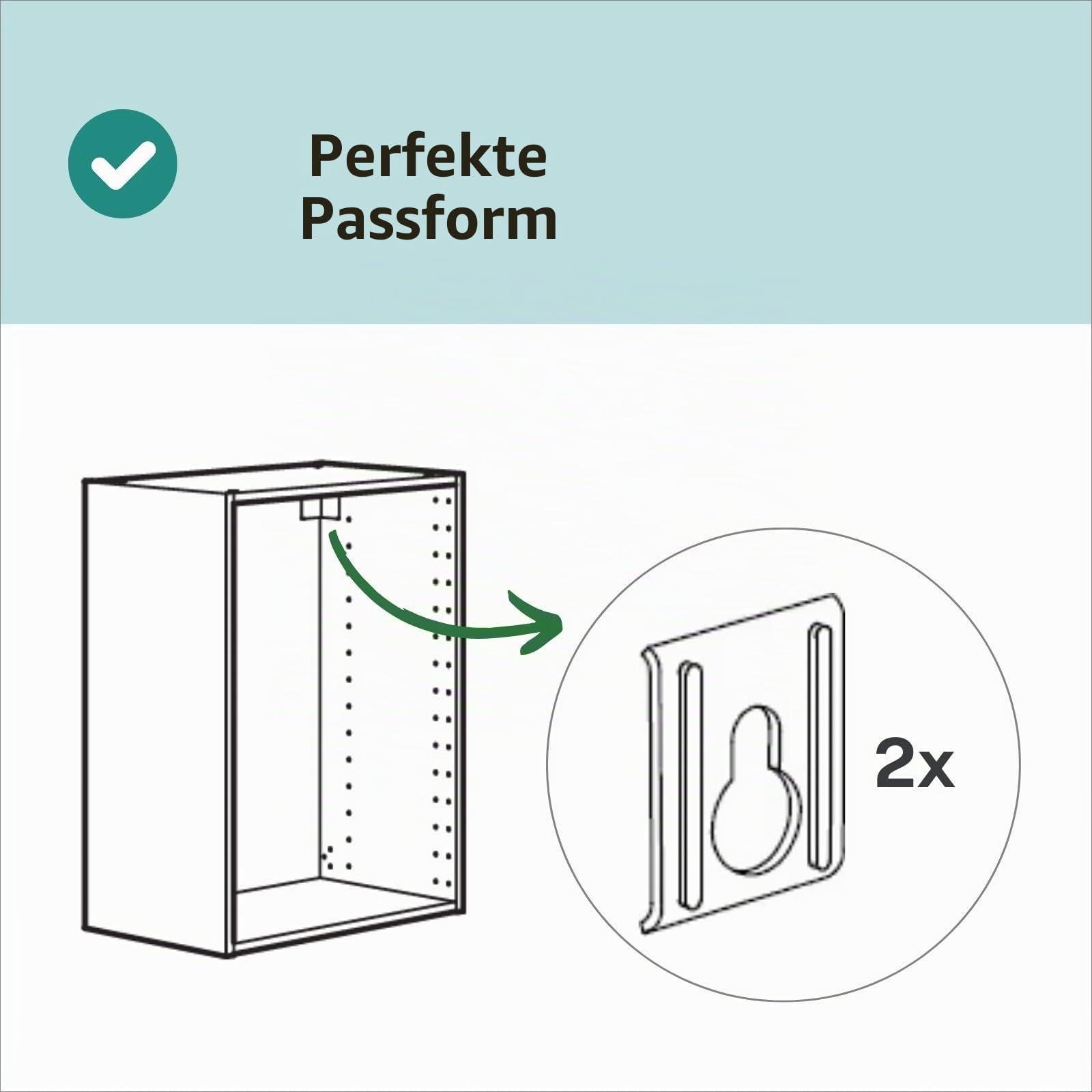 Wandhalterung Wandbefestigung 103693 passend als Ersatzteil für IKEA PAX
