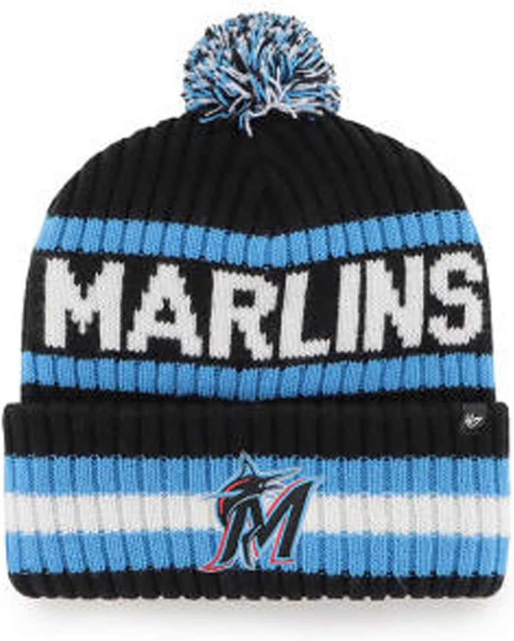 New Era Authentic NE17 Cold Weather Onfield Cuffed Knit Beanie Skully Cap Hat One Size Fit Most (Marlins 47 Bering Miami) Green