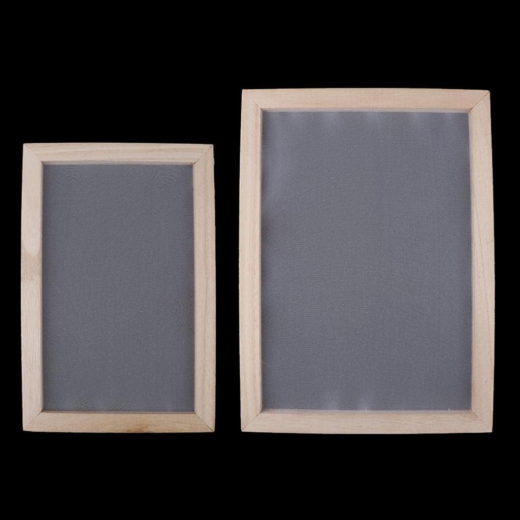 2Pcs Traditional Paper Making Mould Frame Screen Handmade Kid DIY Crafts