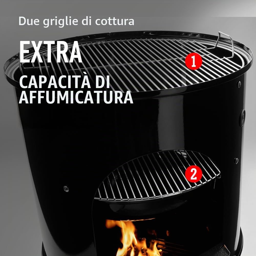 Weber Smokey Mountain Cooker 37 cm, Nero
