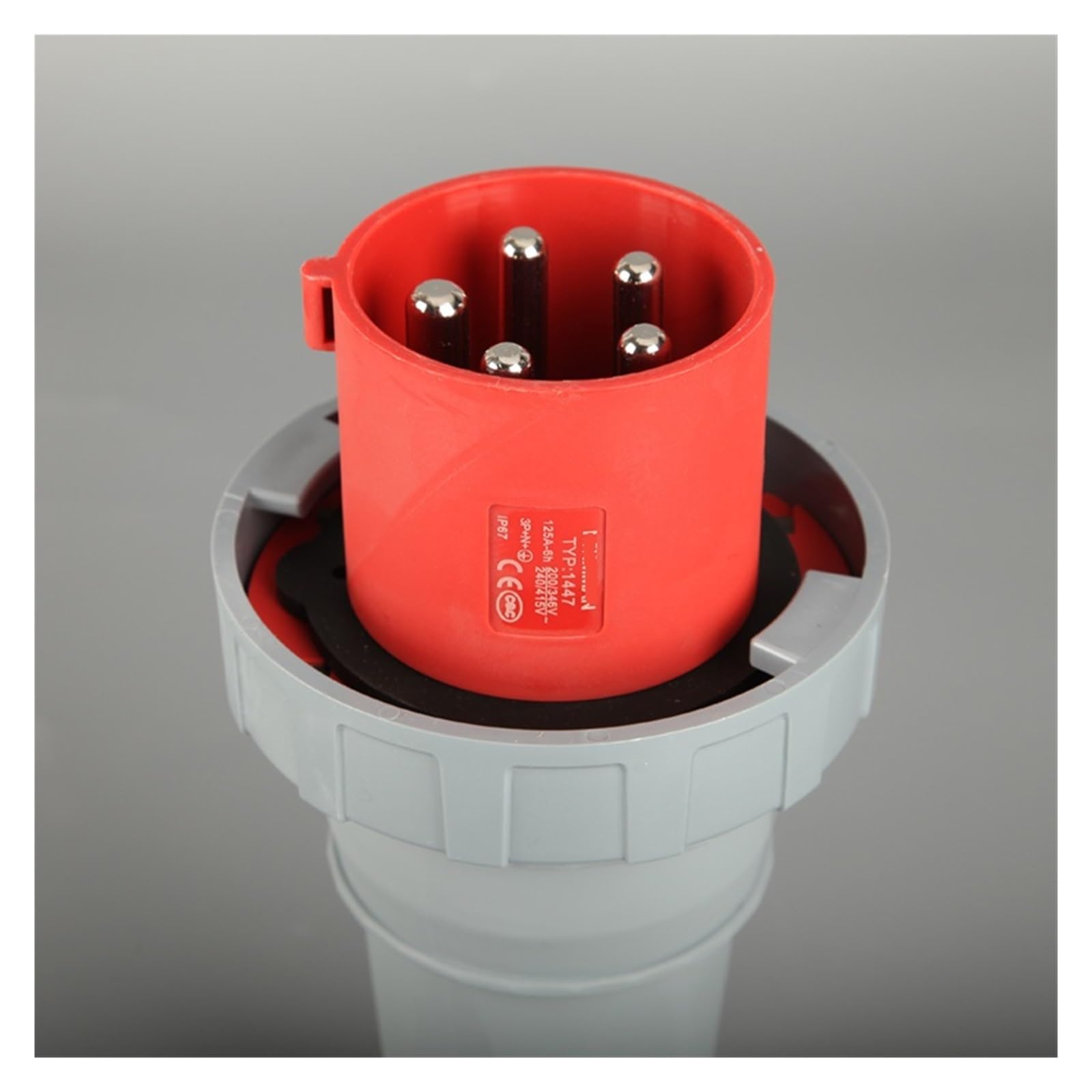 Enchufe industrial TYP-1447 125A 5 núcleos trifásico IP67