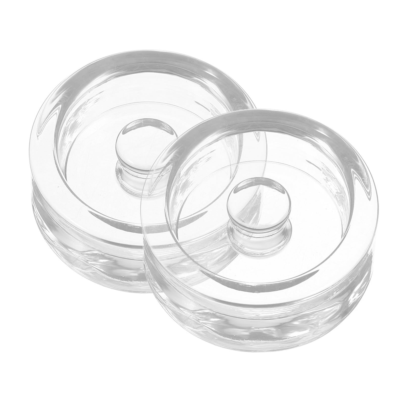 SEWACC Pesas de Fermentación de Vidrio 2 Unidades para Tarros de Boca Ancha, Tapas Pesadas para Fermentar, Diseño Compacto y Ligero, Aptas para Fermentación en Cocina y Conservación