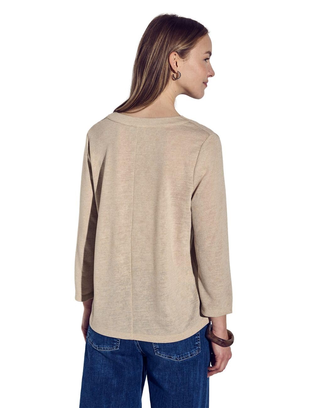 Damen Leinen-Look Shirt