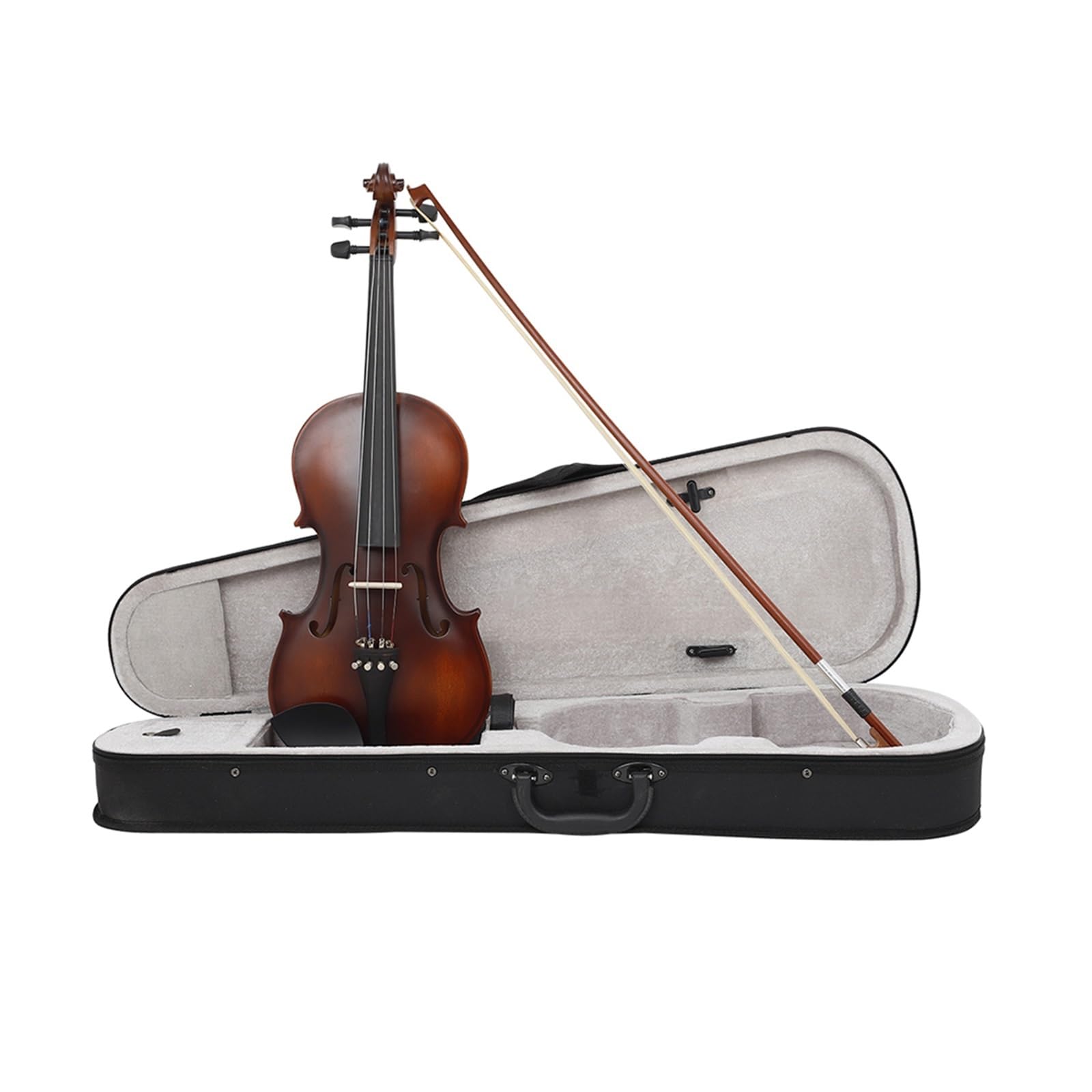Violini Violino Professionale 4/4 Violino Acustico in Legno Massello Opaco Violino in Tiglio con Custodia Strumento Musicale per Principianti