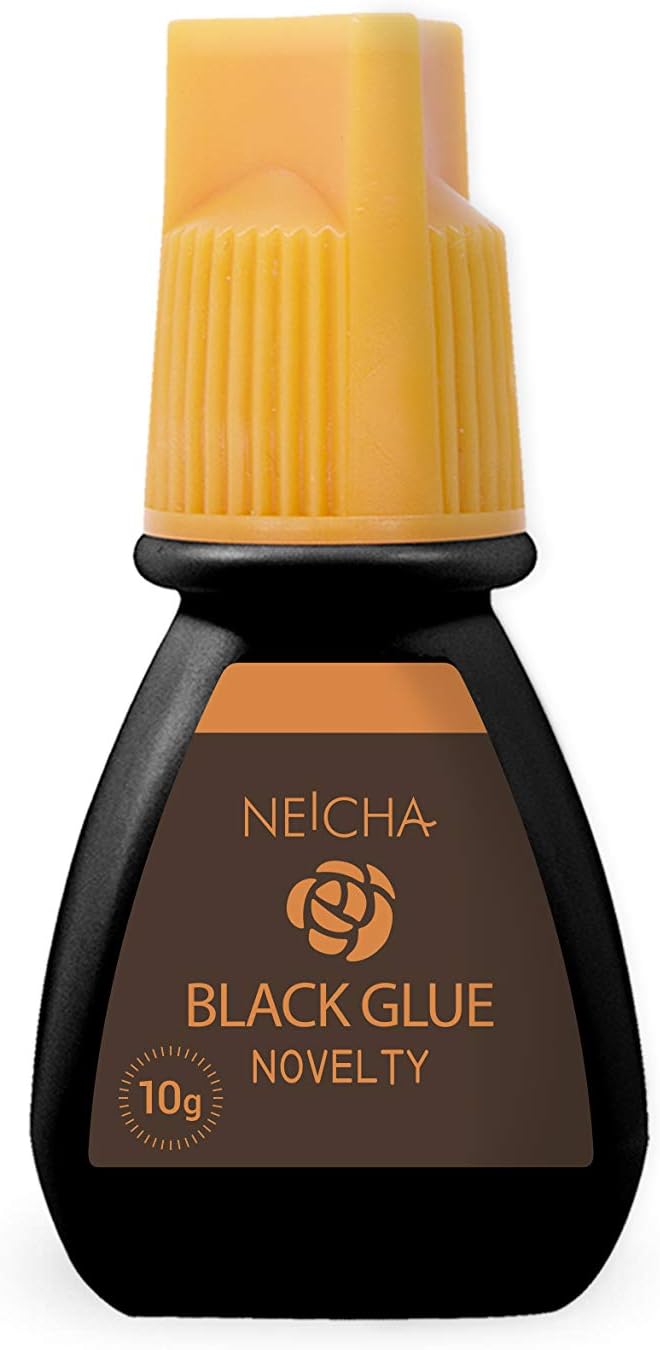 NOVELTY Eyelash Extension Glue | Professional Black Adhesive for Russian Volume Lashes | Super Fast Drying, Waterproof, Strong Bond | Semi Permanent Lash Glue with 7 Weeks Retention (10g)