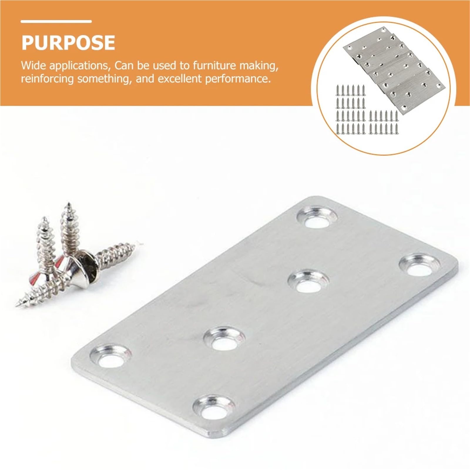 10 piezas de placas fijación for muebles, soportes acero inoxidable, esquina, reparación, accesorios hardware metal y madera, fácil instalación Para Reparación