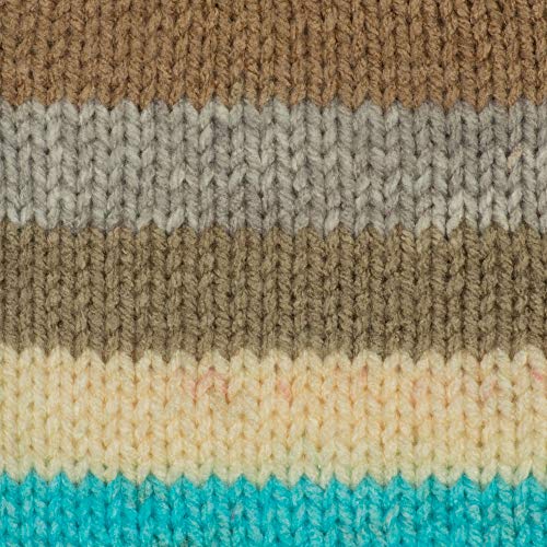 Image of Red Heart With Love Yarn, Stripe - Sandbar Stripe