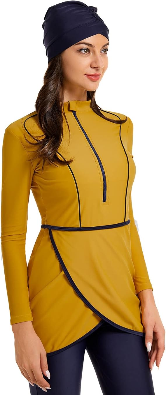 DERFX Abaya musulmano per le donne modesto costume da bagno islamico