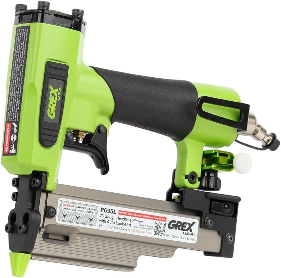 P635L - 23 Ga Headless Pinner w/Auto Lock-Out & Edge Guide