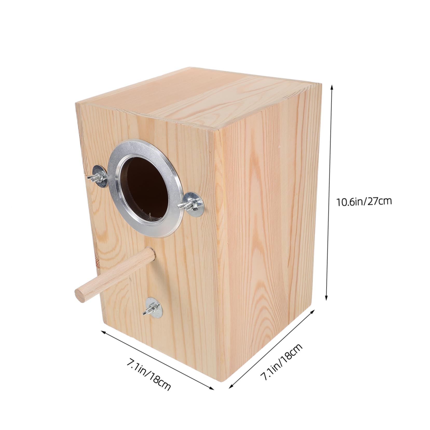 Cassa per Nidificazione Legno per Parakeet Casa Legno per Uccelli Nido per Uccelli Accessori per Allevamento
