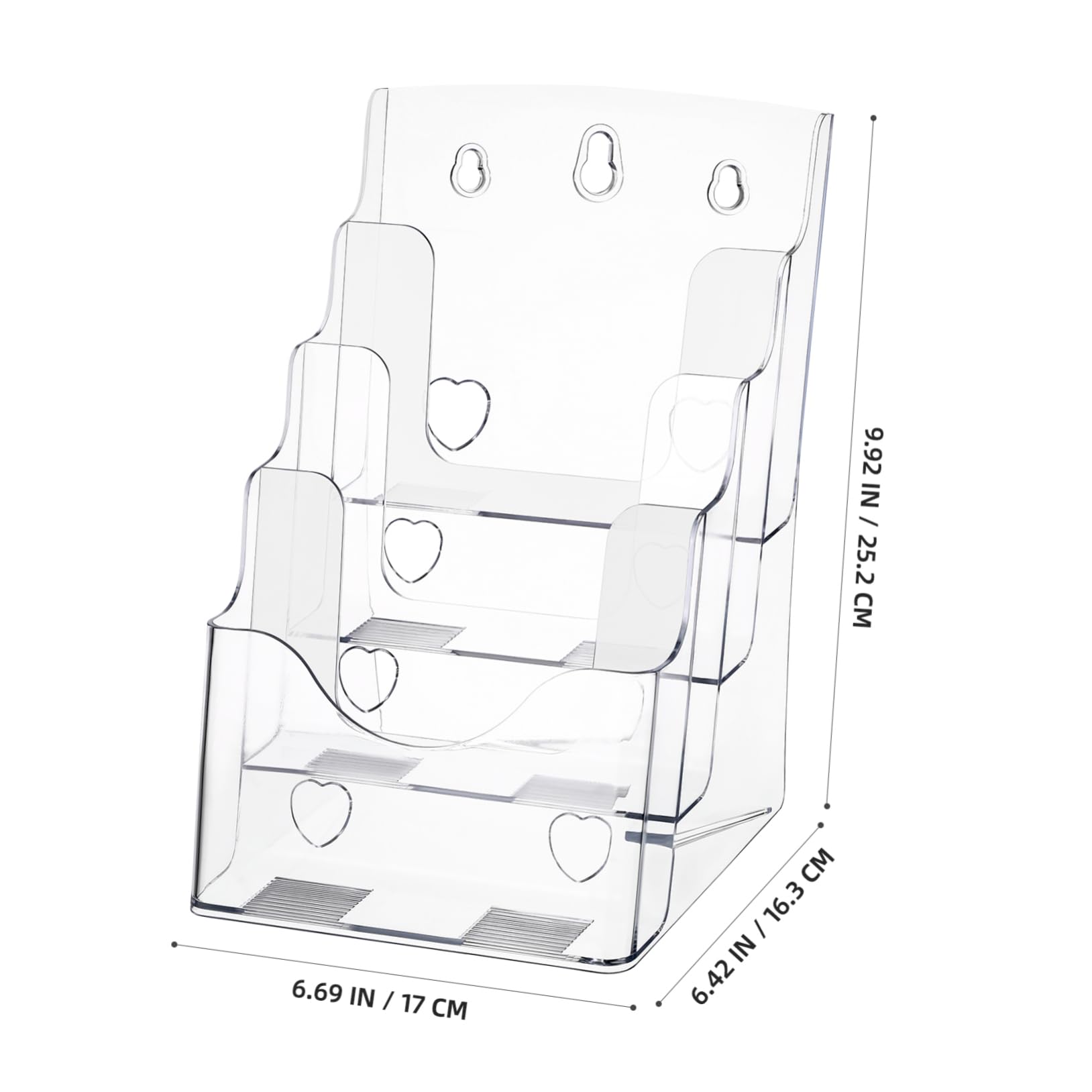 Portadocumenti da Tavolo a 4 Scomparti, Espositori per Brochure in Plastica, Design Moderno per Ufficio e Casa, per Organizzare Documenti e Cartelle