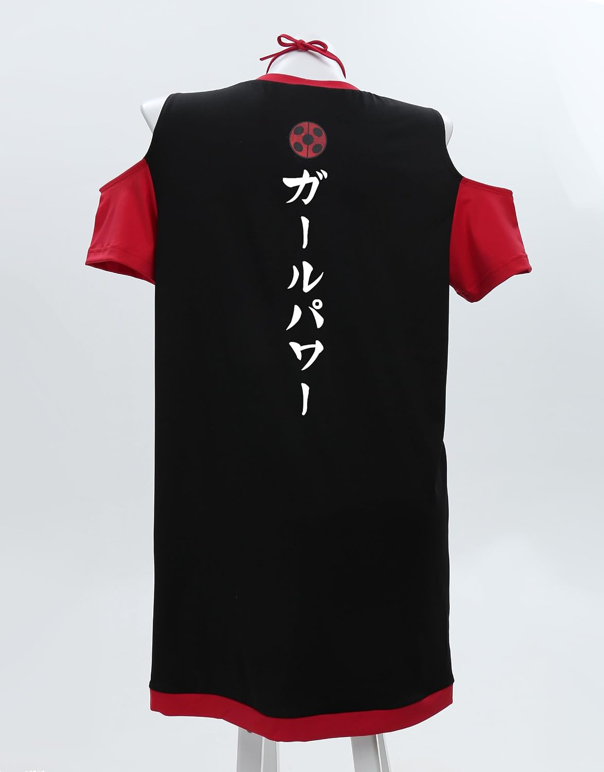Micotaku Women's Miraculous Ladybug Dress Off-Shoulder Casual Cocktail Dress with Short Sleeve
