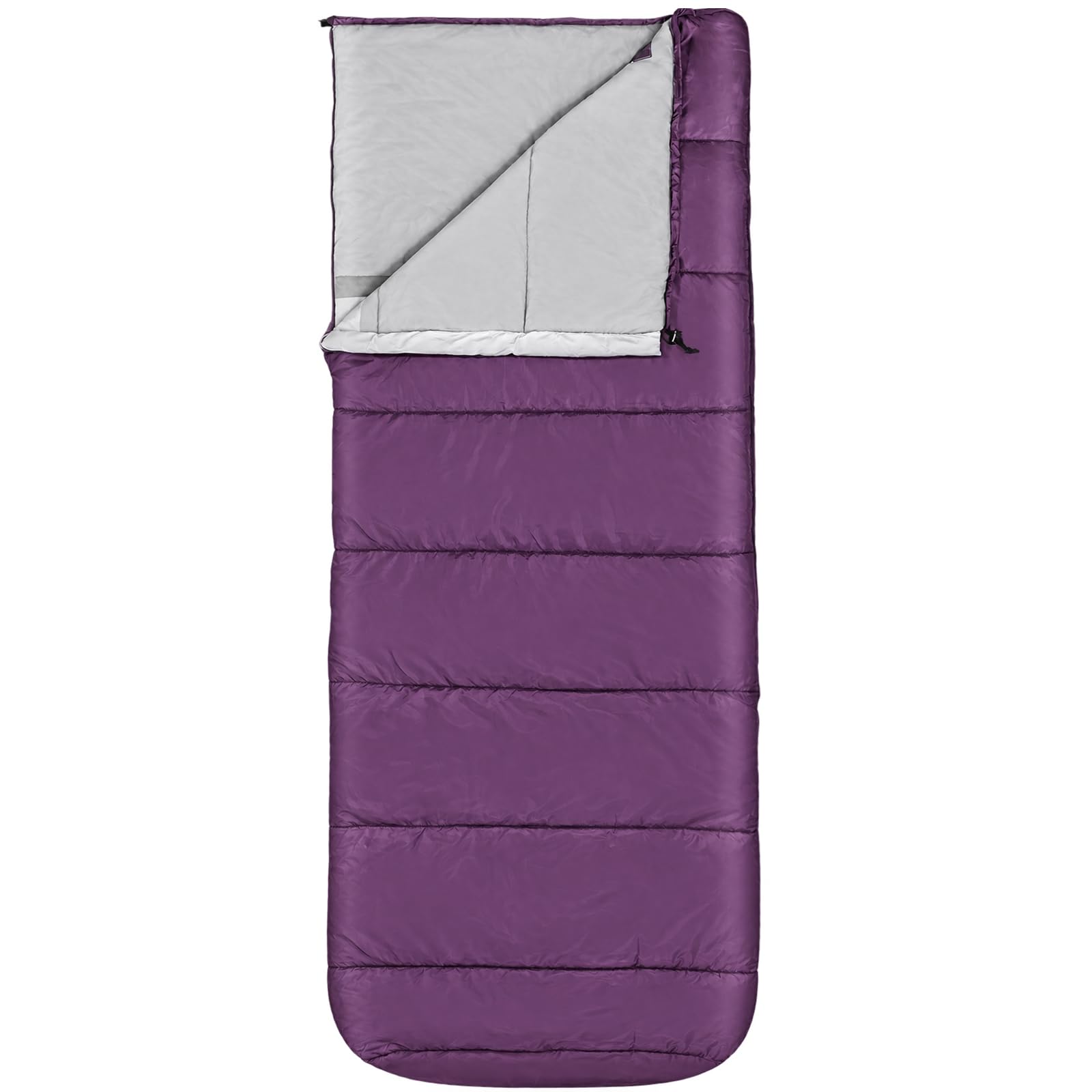 REDCAMP Sleeping Bags for Adults, Fleece Warm Sleeping Bag 3-4 Season Comfortable for Hiking Traveling & Outdoor Activities, Purple — image 1