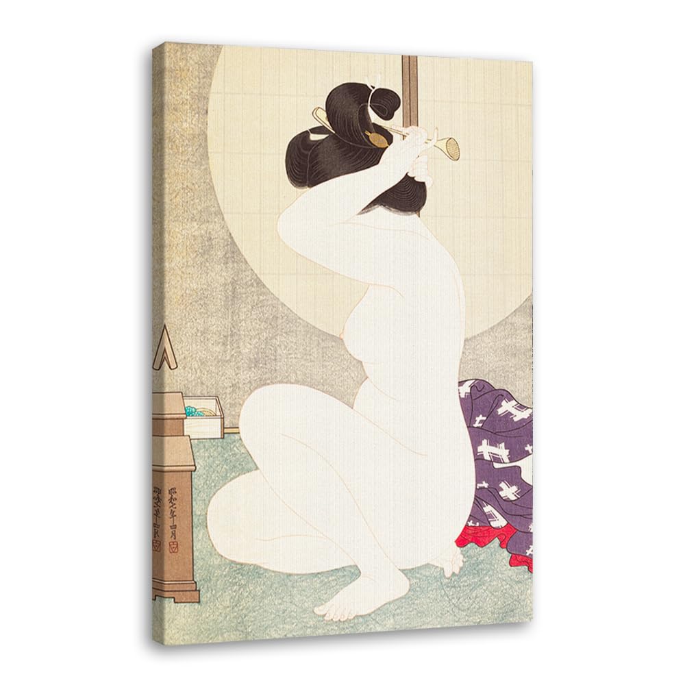 芸者　ヌード Amazon.co.jp: KUBAPIG ヴィンテージジャパンアート浮世絵ポスター 日本の芸者 セクシーな女性プリント ウォールアート  キャンバスペインティング リビングルーム ホームデコレーション バスルーム 寝室 ウォールアート (SKU2,40.6 x 50.8 cm=(40 x  50 cm)、フレーム入り)