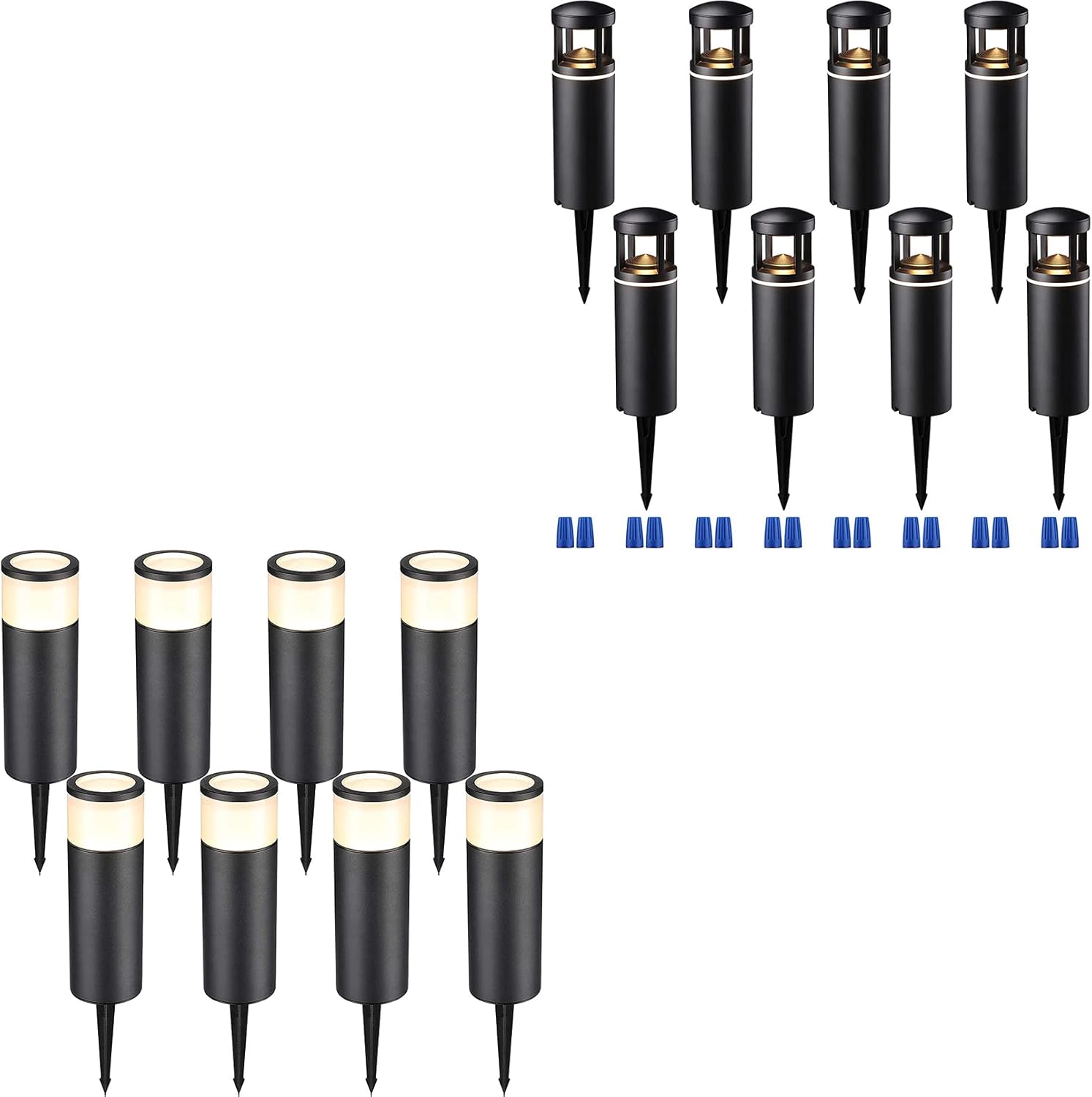 LEONLITE Pathway Lights Bundle Pathway Lights, 8Pack LED Bollard Path