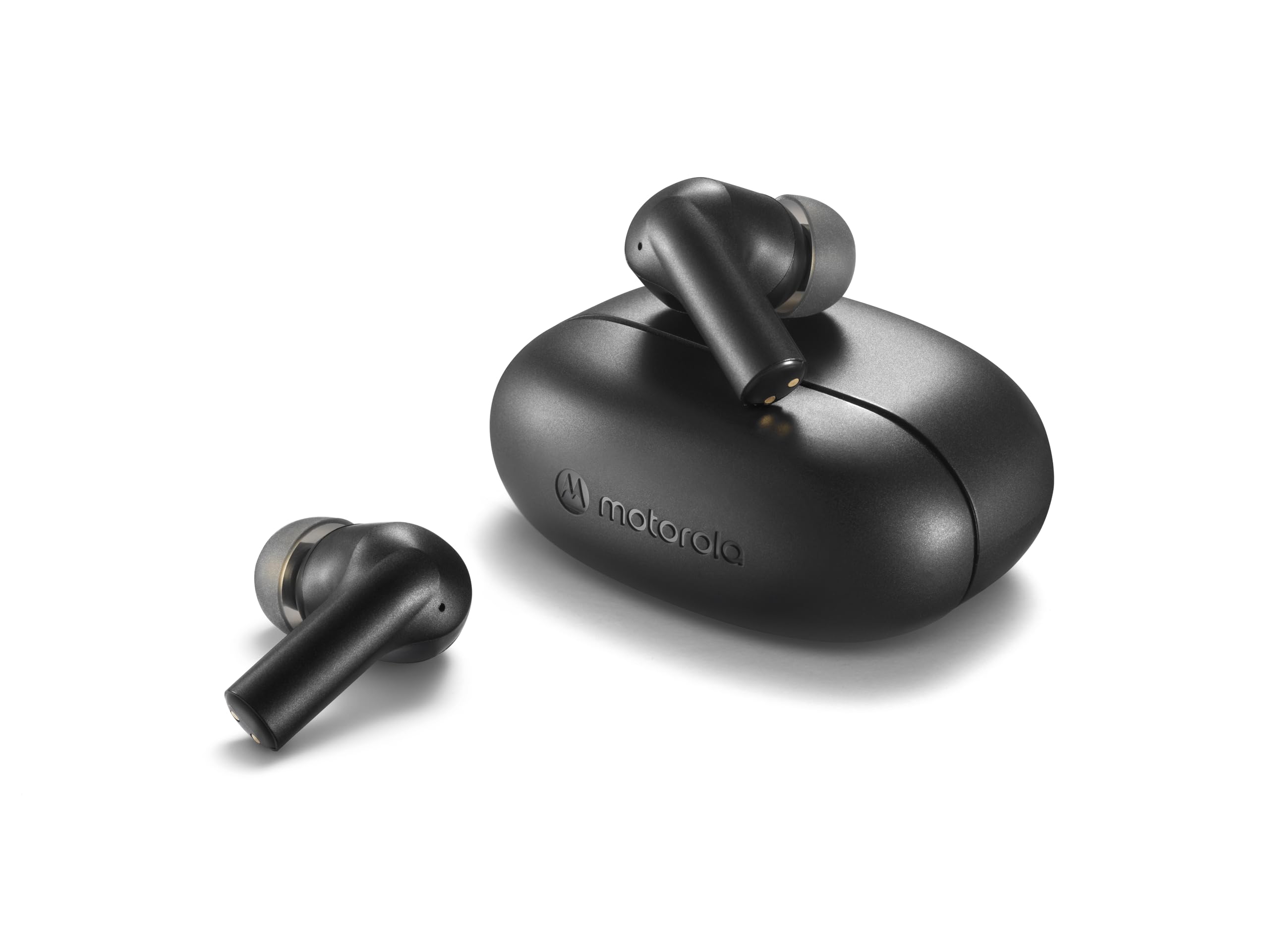 Motorola Sound - Auricolari Moto Buds 500 ANC True Wireless con cancellazione attiva del rumore, Fast Pair, 20 ore di riproduzione, resistenti all'acqua, ricarica USB-C, neri