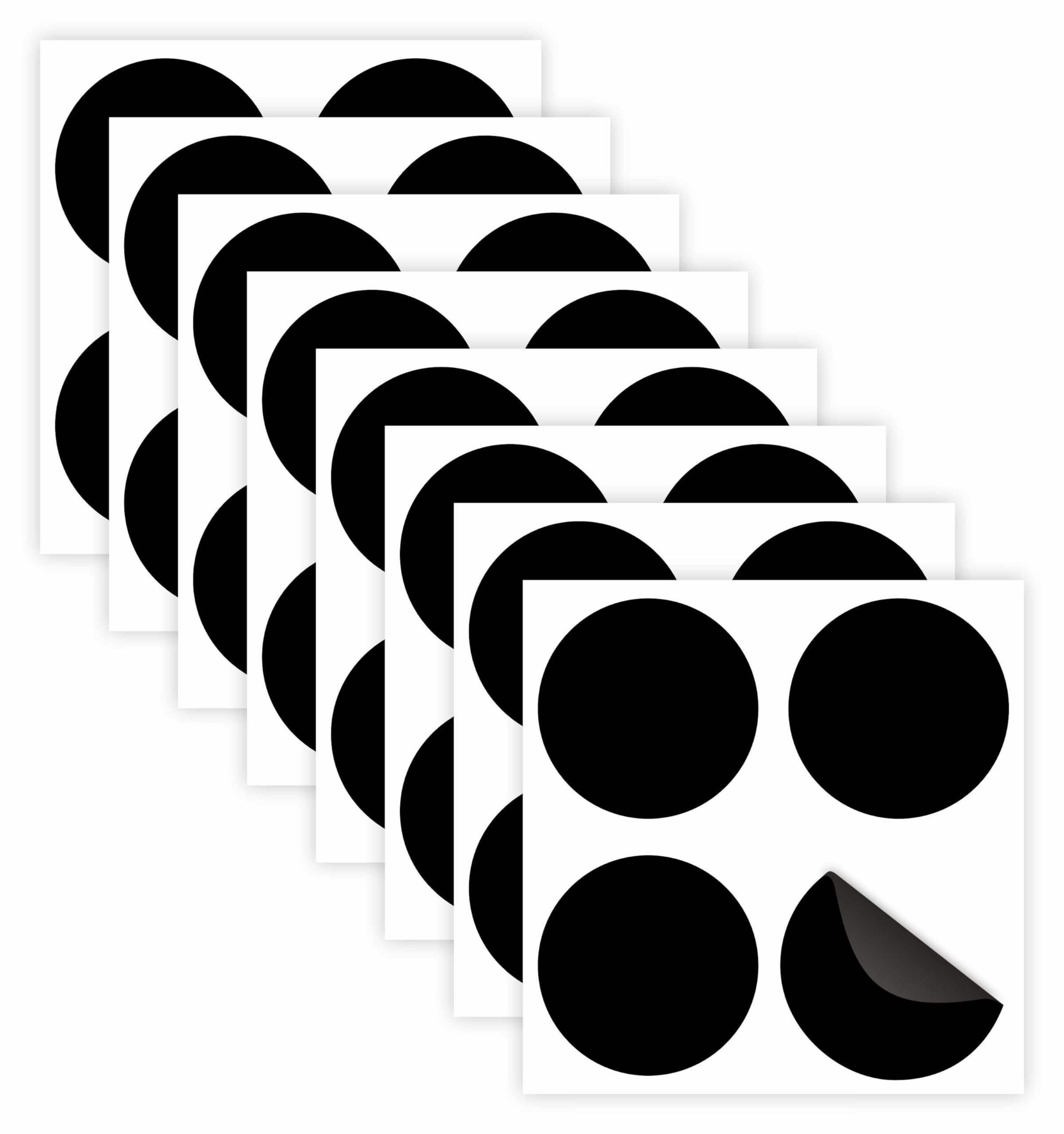 Lot de 32 autocollants anti-collision pour vitrage en vinyle adhésif circulaire pour fenêtre empêche les chocs des personnes et des oiseaux autocollants anti-chocs pour vitres transparentes (5,5 cm