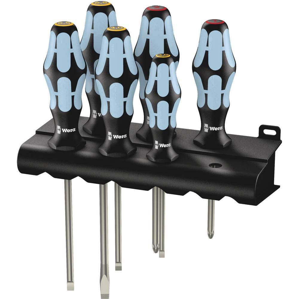 Wera 3334/6 05032060001 Jeu de tournevis acier inoxydable avec Rack 6 pièces