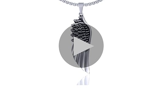 Amazon.com: Xusamss Hip Hop Titanium Steel Angel Wing