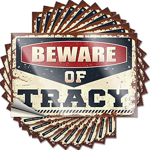 Kalkomanie dekoracja podwórka trwały winyl - uważaj na Tracy etui do wdzięcznego użytku (8 x 12 cm)