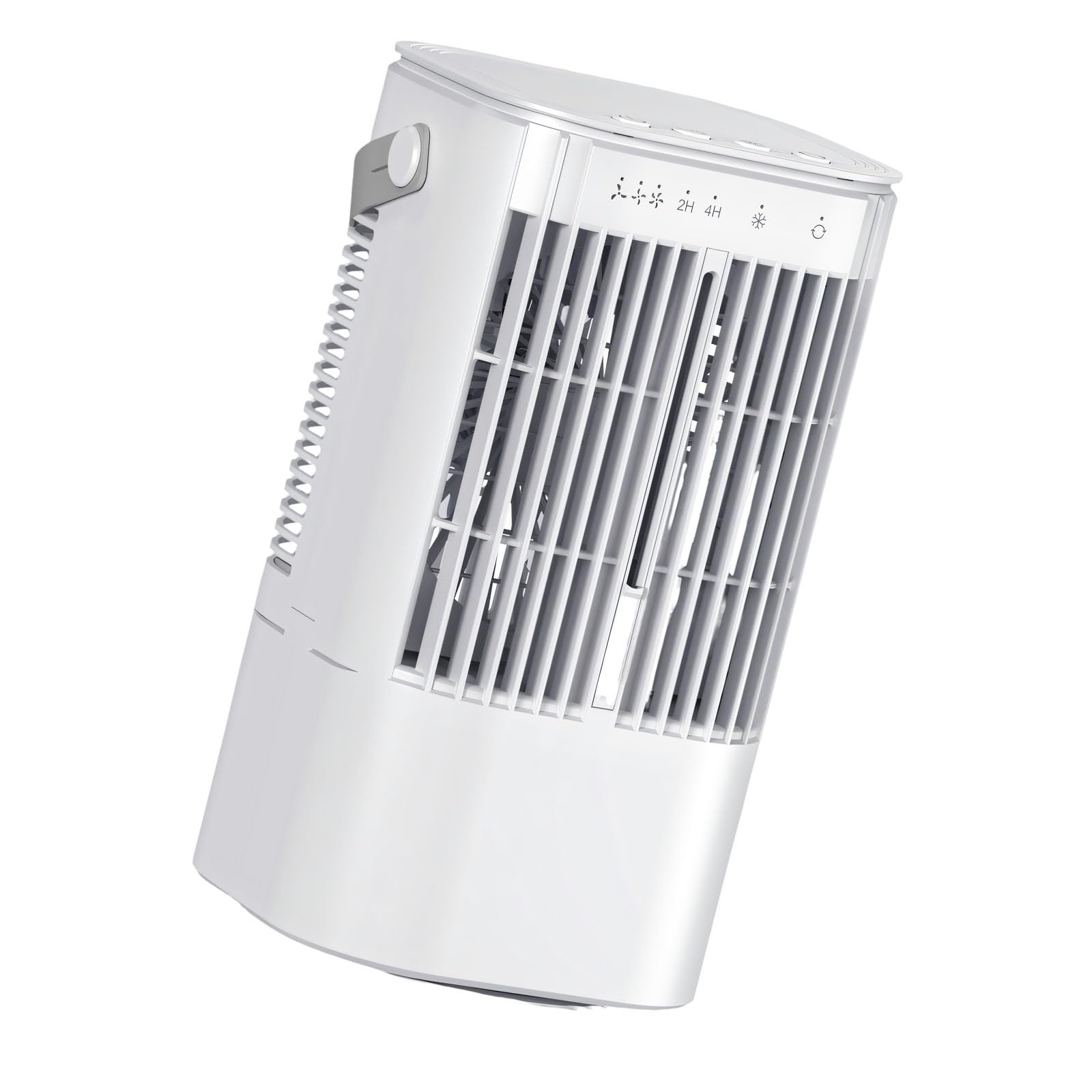 Handheld Draft Maker with Big Capacity Holder and Multicolor LED Light Perfect for Home Camping Rechargeable Tiny Fan