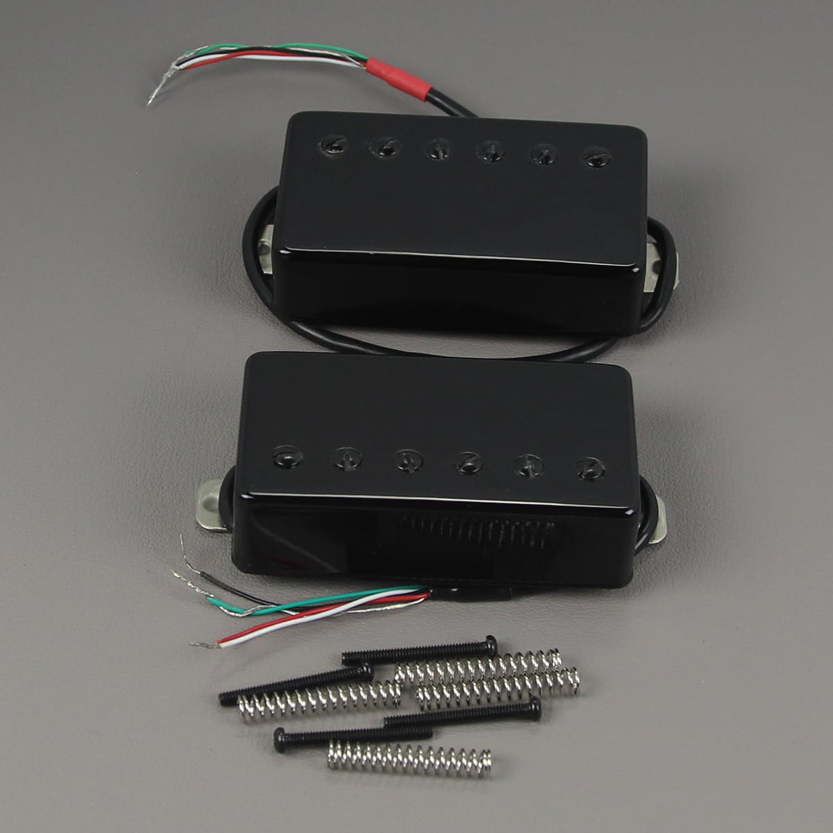 FLEOR Humbucker - Imán de cerámica de doble bobina para pastillas de cuello y puente compatible con guitarra eléctrica estilo LP para piezas de guitarra, color negro