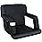 Nova Microdermabrasion 20.5/25 Wide Stadium Seat for Bleachers w/Back Support Padded Cushion Portable Reclining Bleacher Seats Camping Stadium Chair Waterproof Black
