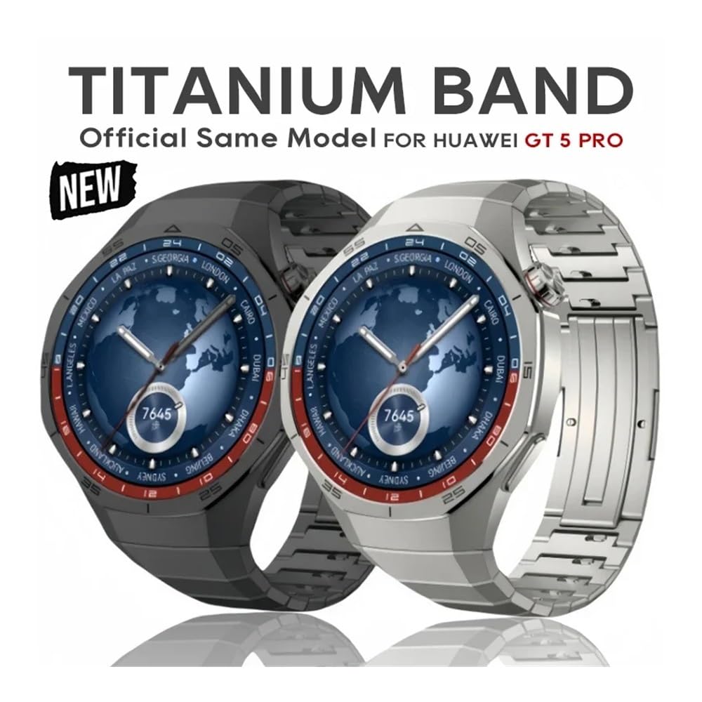 Titanium Watch GT 5 Pro Band, Metal Strap for Huawei Watch GT5 Pro