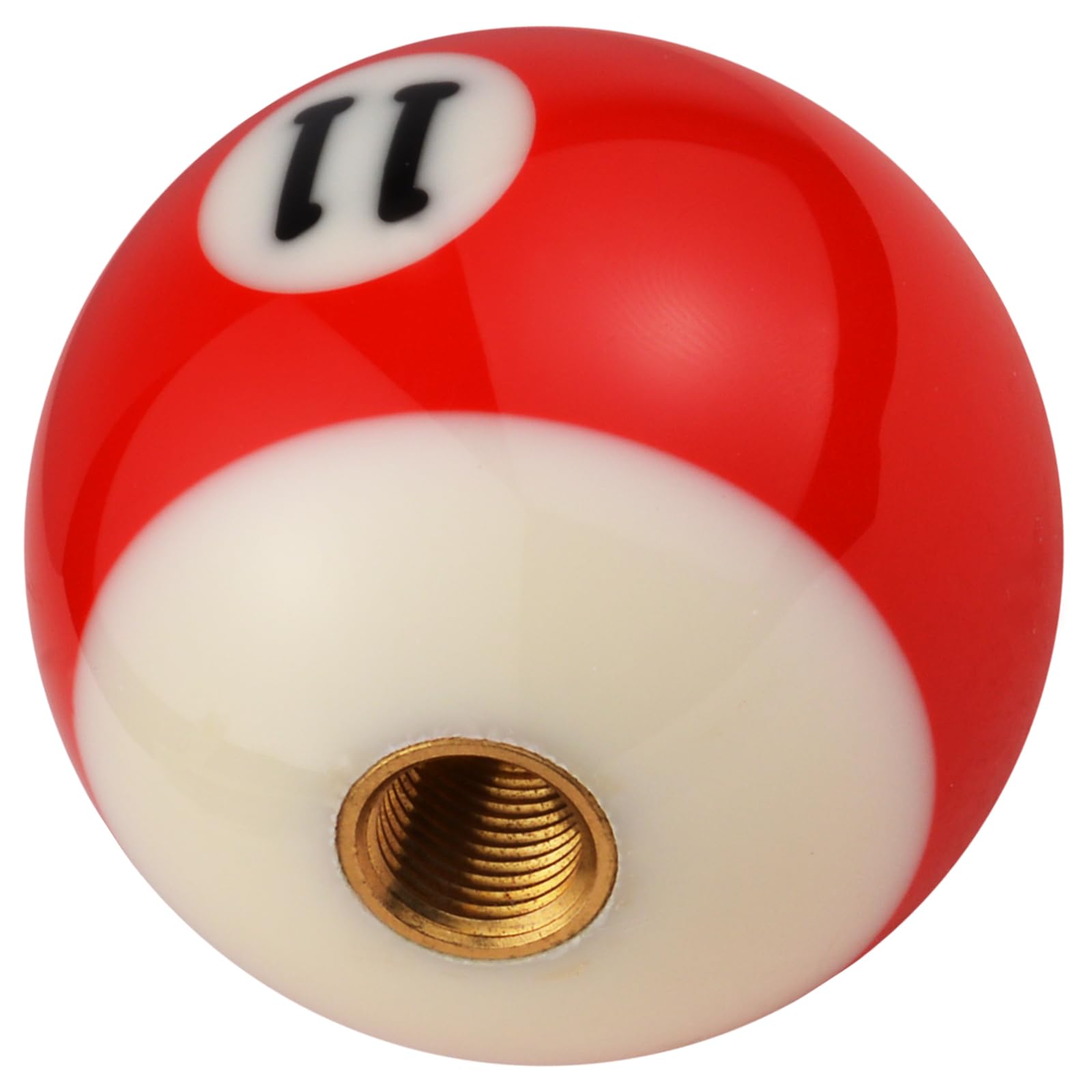 Temzzer Ball Gear Knob Stick Shift Resin Transmisson Shift Lever Knob for Most Manual Automotive Vehicles (White, Red 11)