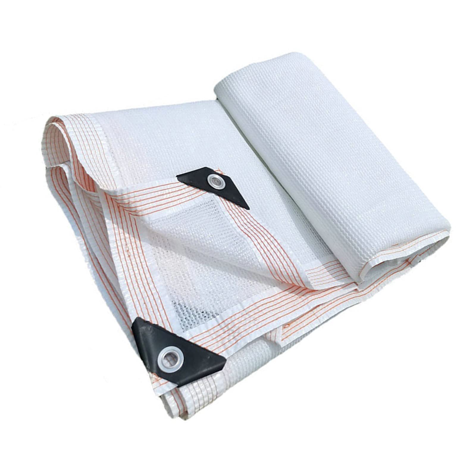 Telone bianco lavorato a maglia con occhielli 90% -95% per piante sole e per serre Peras, patii e polli, design nastrato