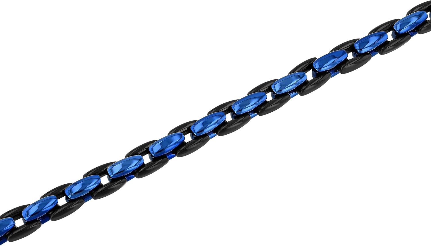 Men's Stainless Steel Link Bracelet - Tarnish Resistant Collection Choice of Colors and Sizes - Image 4