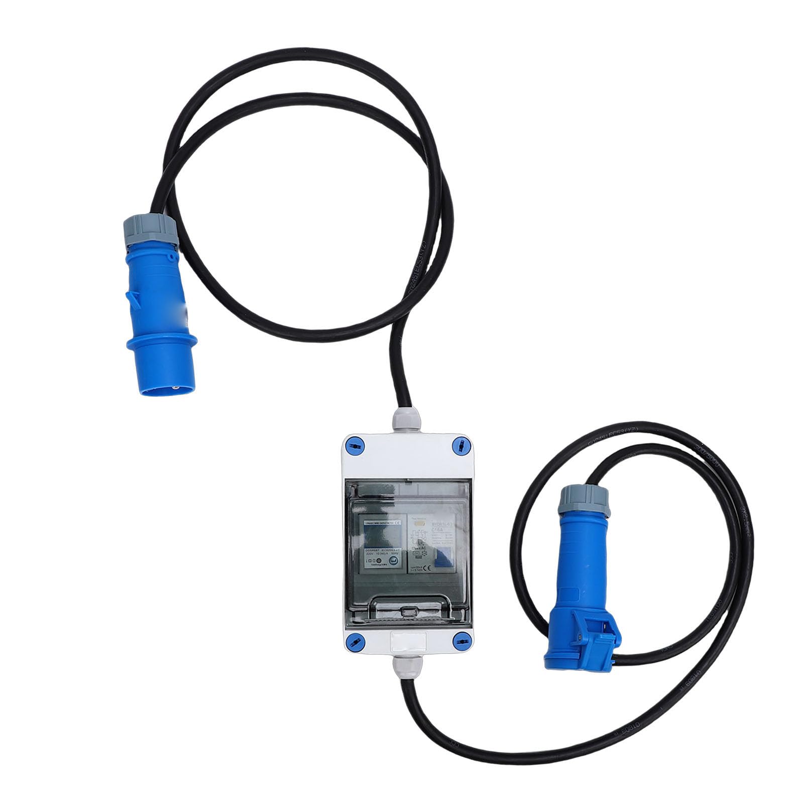 Medidor De Energía Portátil 16A Enchufe CEE Con Protector De Fuga