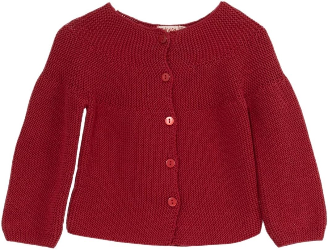 Minora Baby Cardigan, Unisex Long Sleeve Knit Cardigan with Button Closure, Cotton Kids 0-24 Months